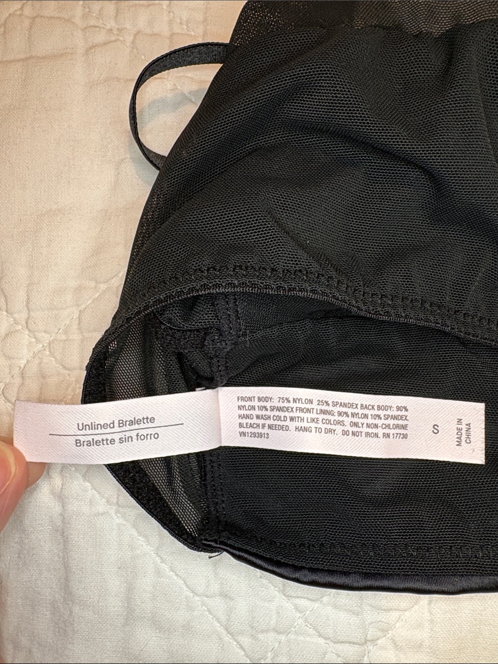 NWOT Auden Black Longline Bralette with Adjustable Straps - Picture 5 of 7